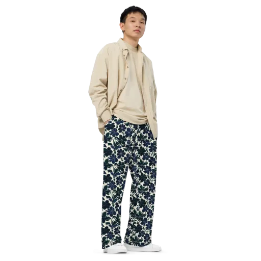 Nocturne Florals on a Wide-Leg Pants