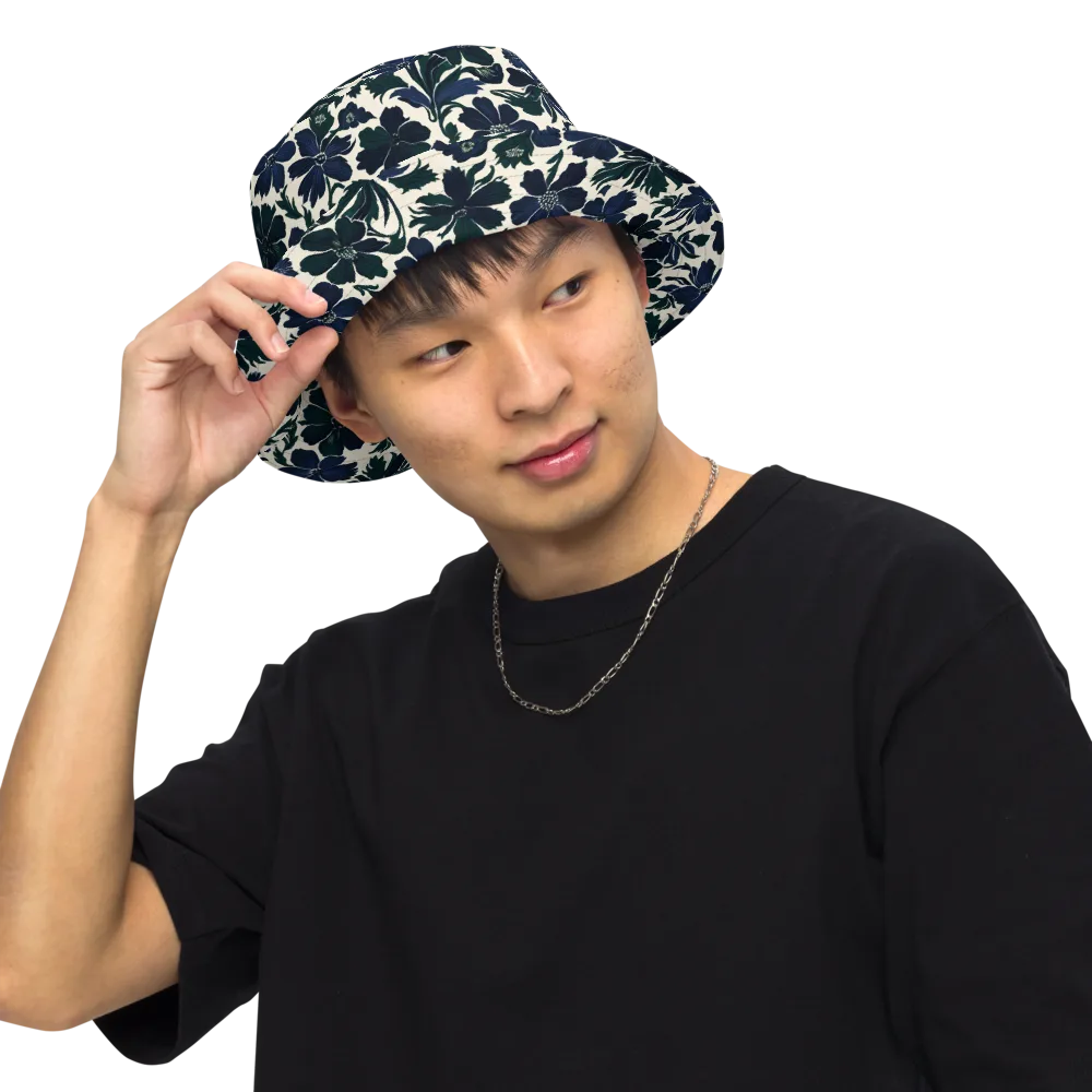 Nocturne Florals on Reversible Bucket Hat — Front Inside