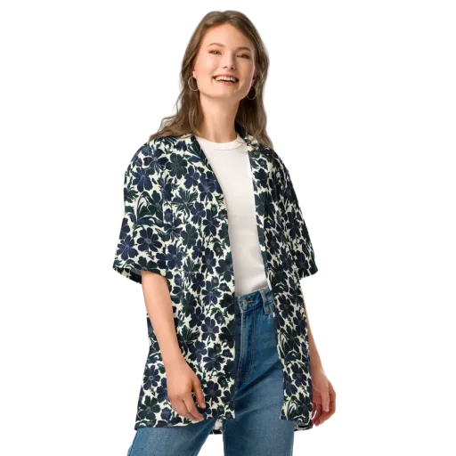 Nocturne Florals on a Button Shirt