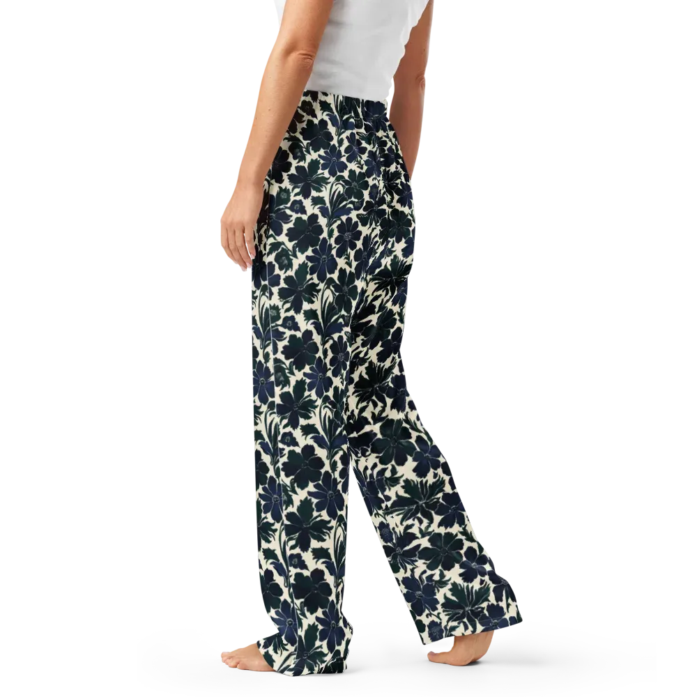 Nocturne Florals on Women's Pajama Pants — Left