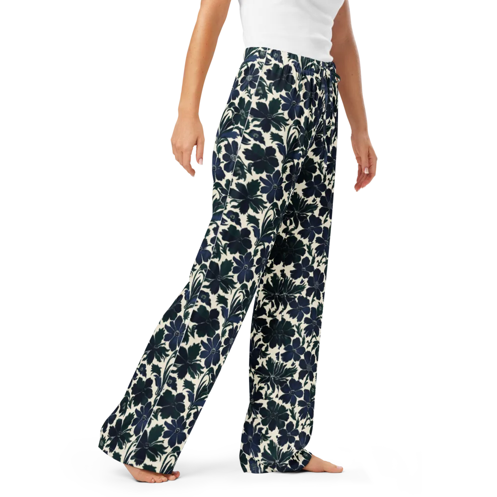 Nocturne Florals on Women's Pajama Pants — Right Front