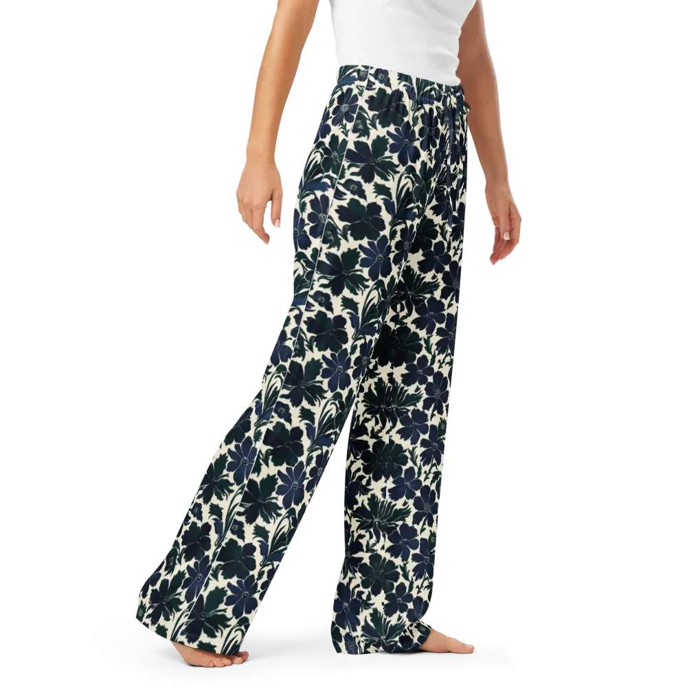 Nocturne Florals on Women's Pajama Pants — Right Front