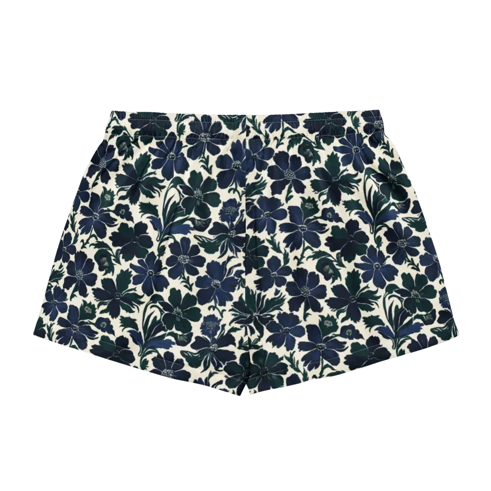 Nocturne Florals on Women's Pajama Shorts — Back