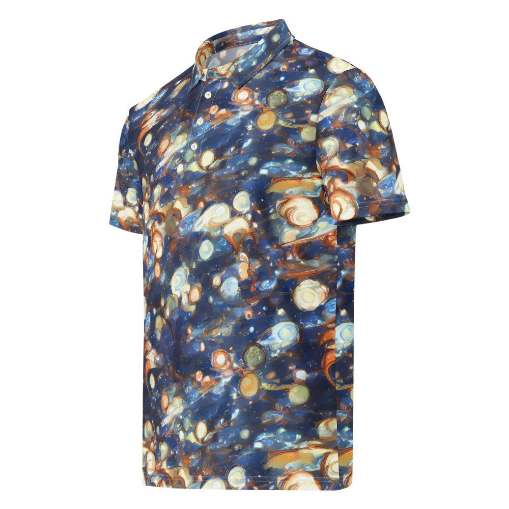 Aurum Cosmos on Men's Slim Fit Polo Shirt — Left Front