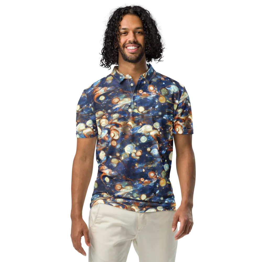 Aurum Cosmos on Men's Slim Fit Polo Shirt — Front