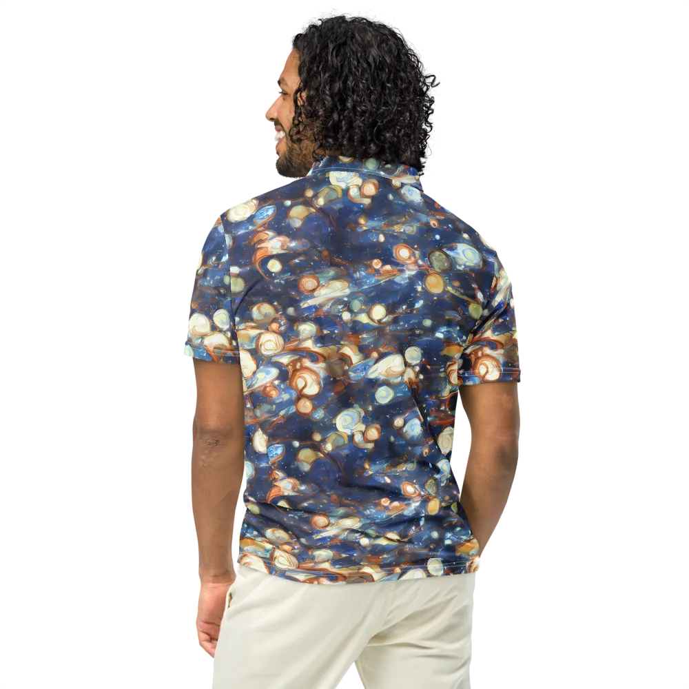 Aurum Cosmos on Men's Slim Fit Polo Shirt — Back