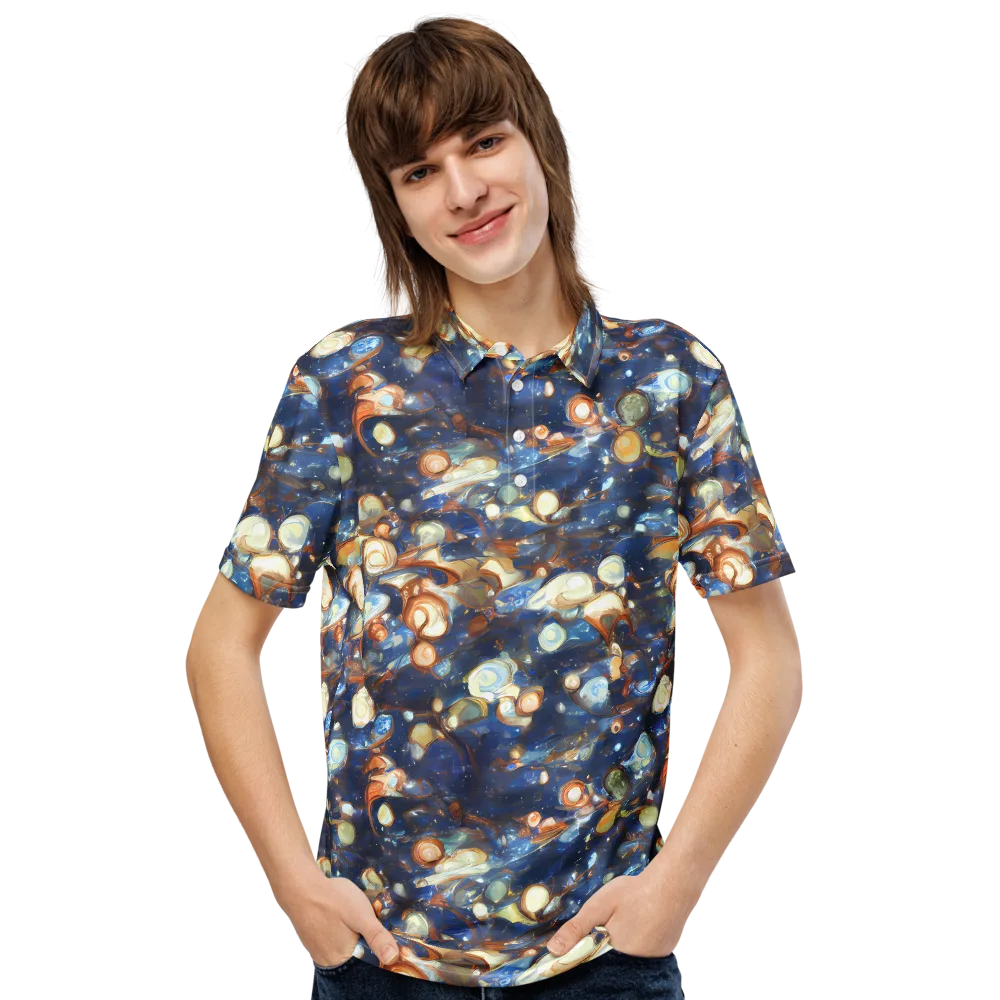 Aurum Cosmos on Men's Slim Fit Polo Shirt — Front