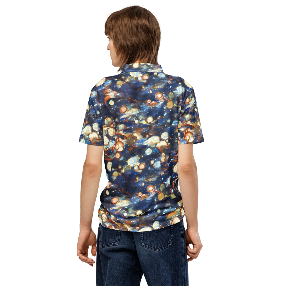 Aurum Cosmos on Men's Slim Fit Polo Shirt — Back