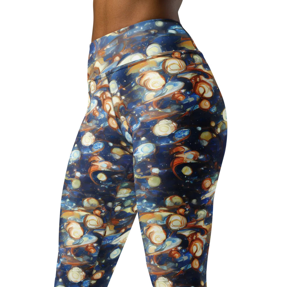 Aurum Cosmos on Yoga Leggings — Left Front
