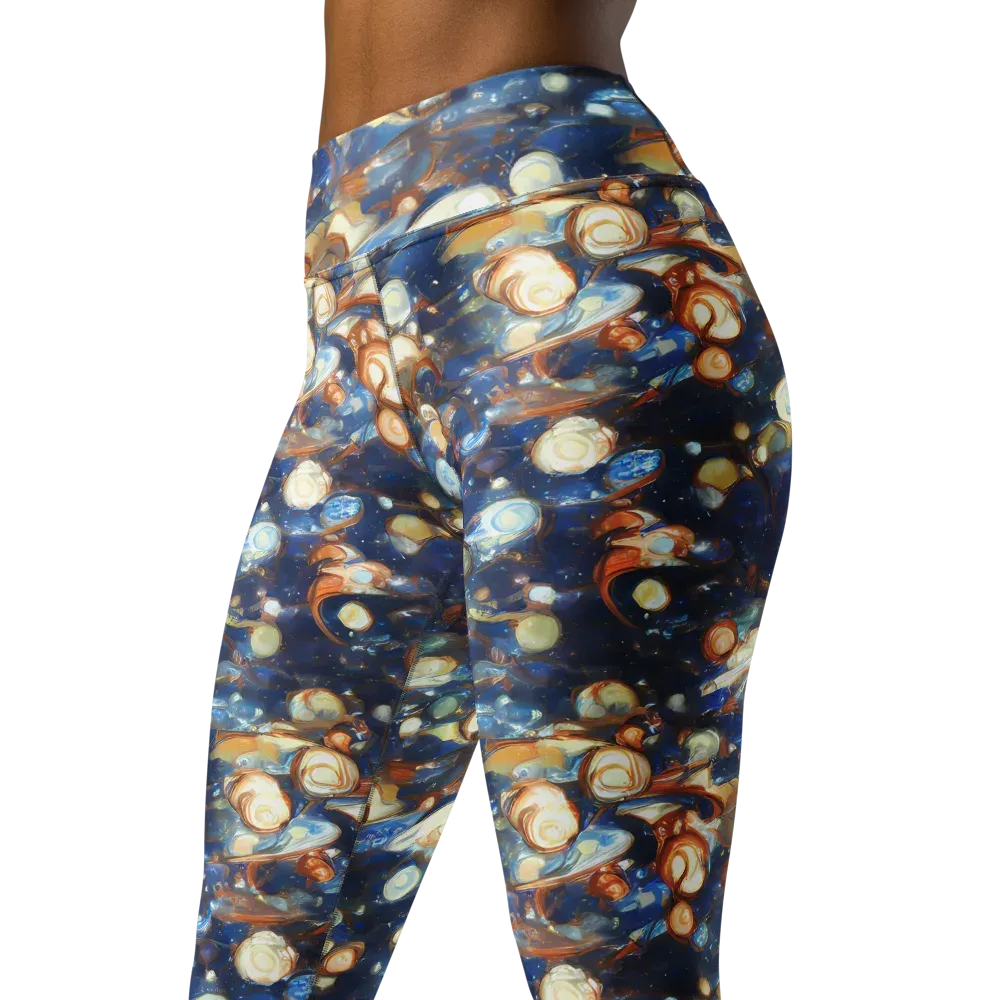 Aurum Cosmos on Yoga Leggings — Left Front