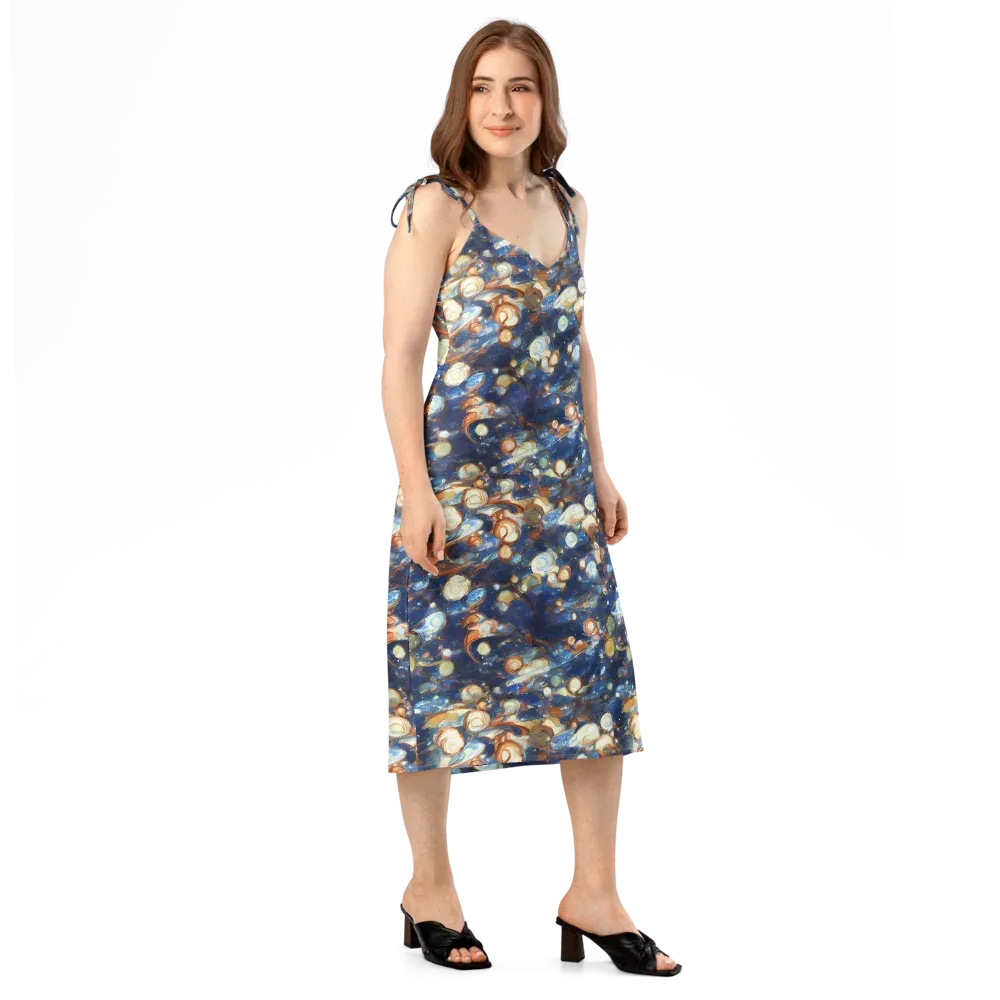 Aurum Cosmos on Slip Dress — Right Front