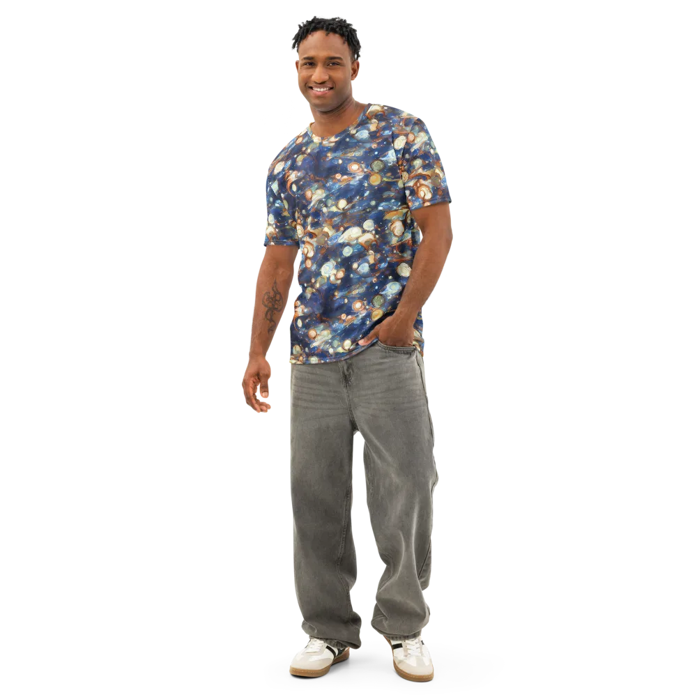Aurum Cosmos on Men's Cotton Crew Neck T-Shirt — Front