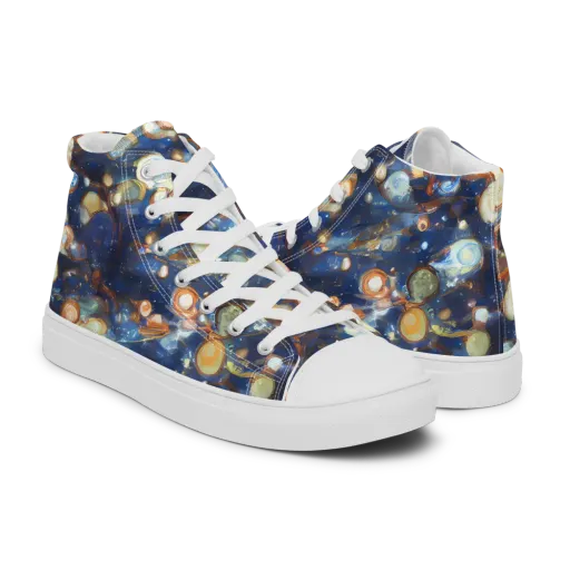 Aurum Cosmos on a Men's High Top Canvas Shoes