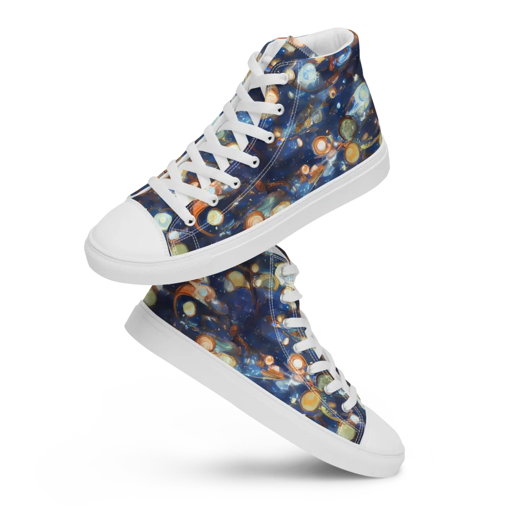 Aurum Cosmos on Men's High Top Canvas Shoes — Front
