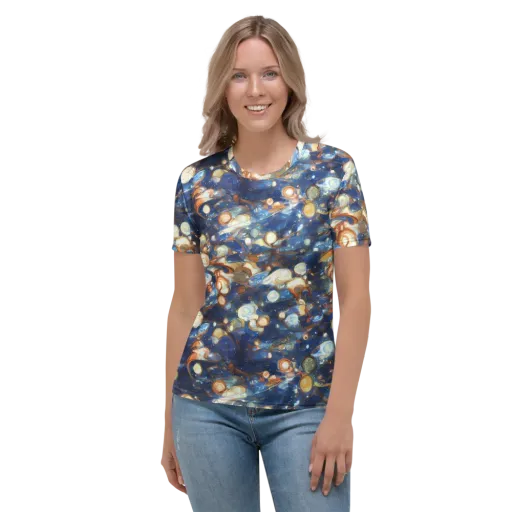 Aurum Cosmos on a Women's Crew Neck T-Shirt