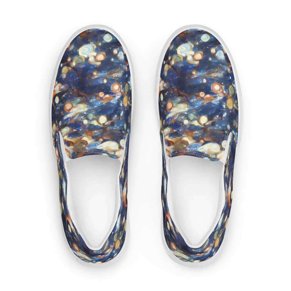 Aurum Cosmos on Men's Slip-On Canvas Shoes — Front