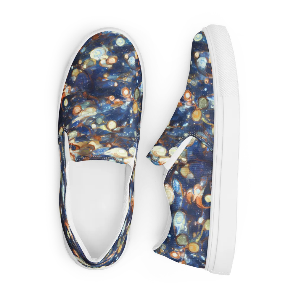Aurum Cosmos on Men's Slip-On Canvas Shoes — Front