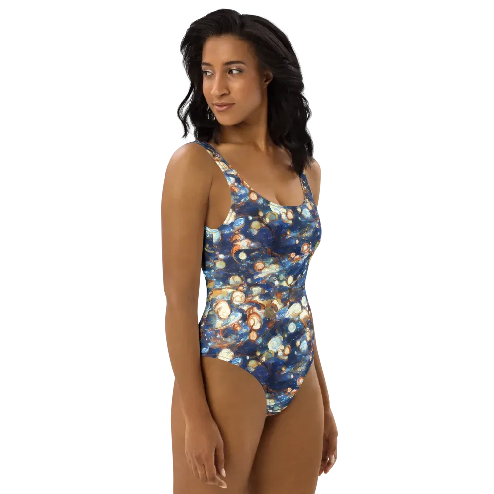 Aurum Cosmos on One-Piece Swimsuit — Right