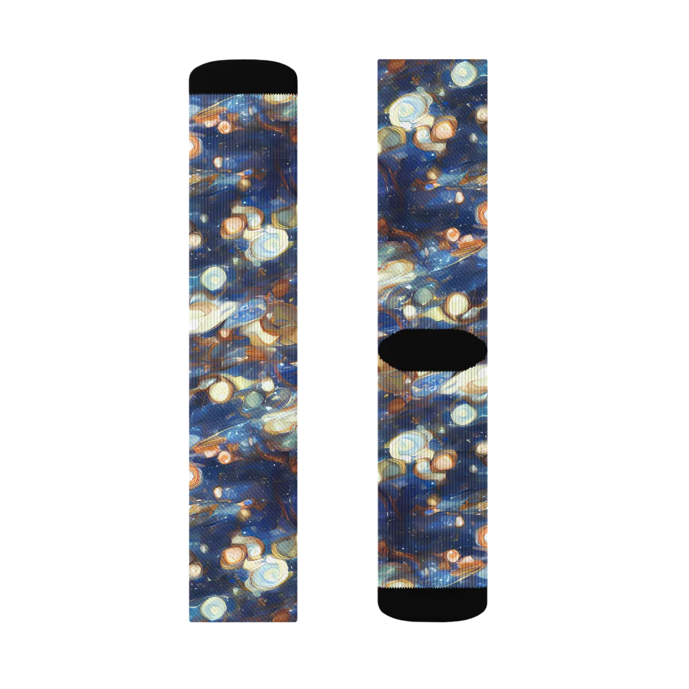 Aurum Cosmos on Socks — Left Sock