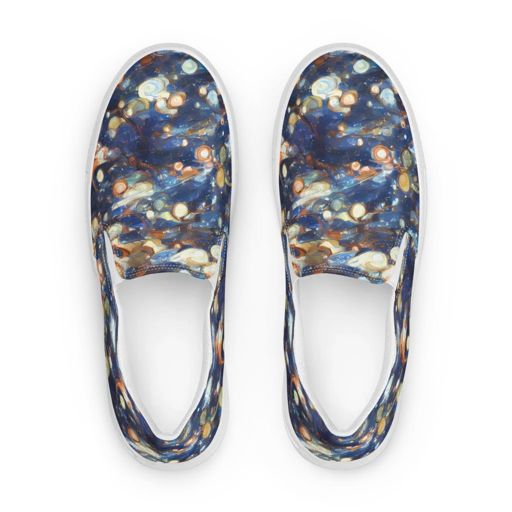 Aurum Cosmos on Women's Slip-On Canvas Shoes — Front