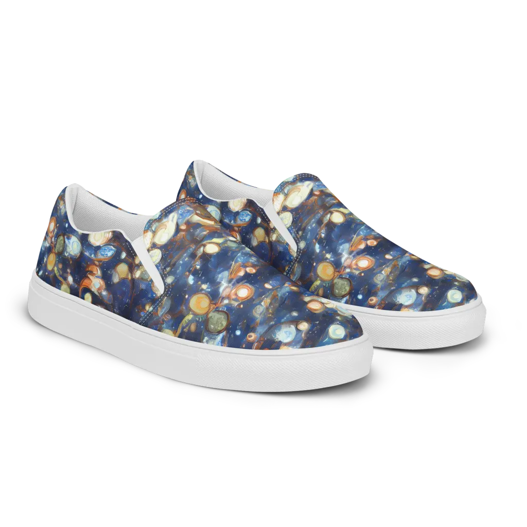 Aurum Cosmos on Women's Slip-On Canvas Shoes — Right Front