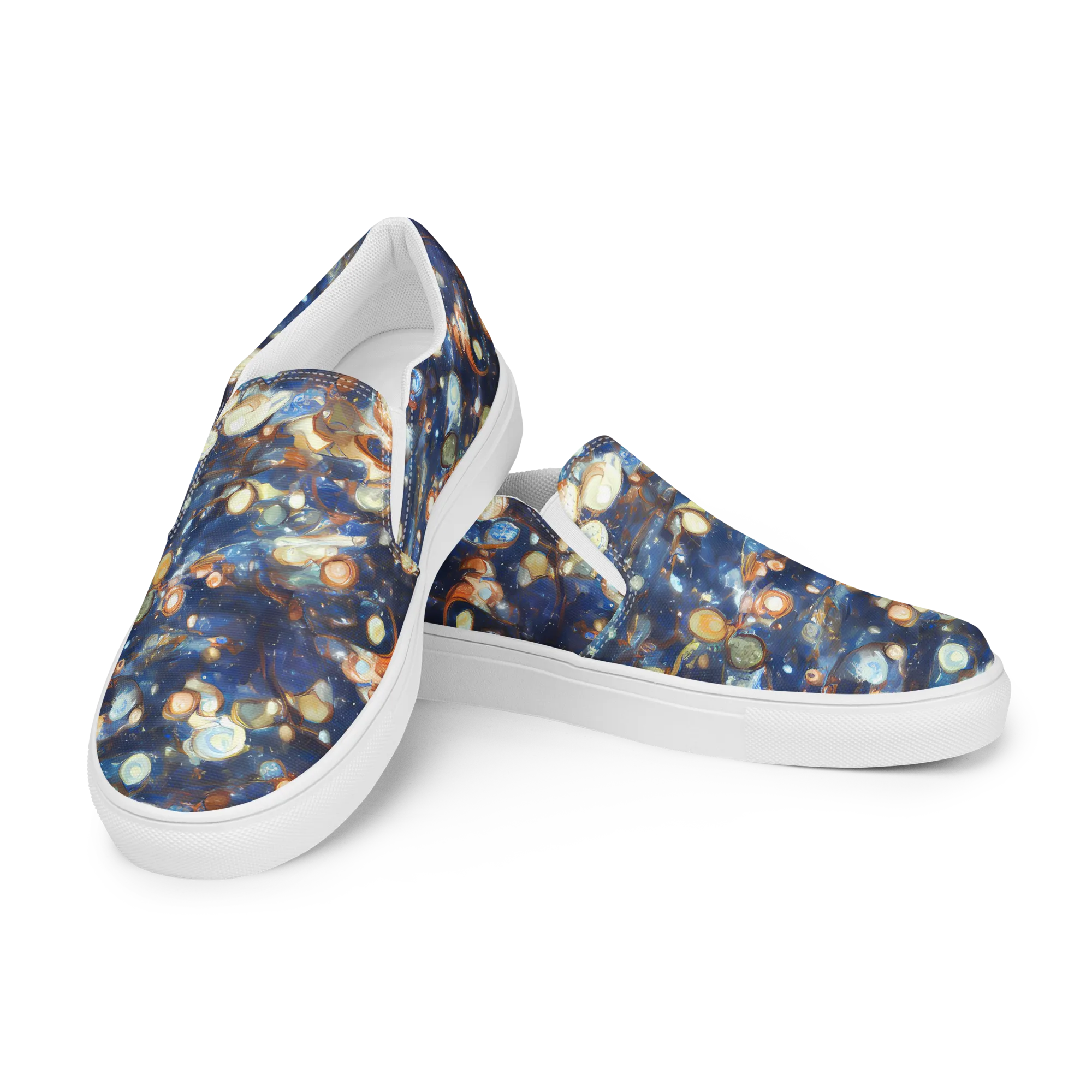 Aurum Cosmos on Women's Slip-On Canvas Shoes — Left Front
