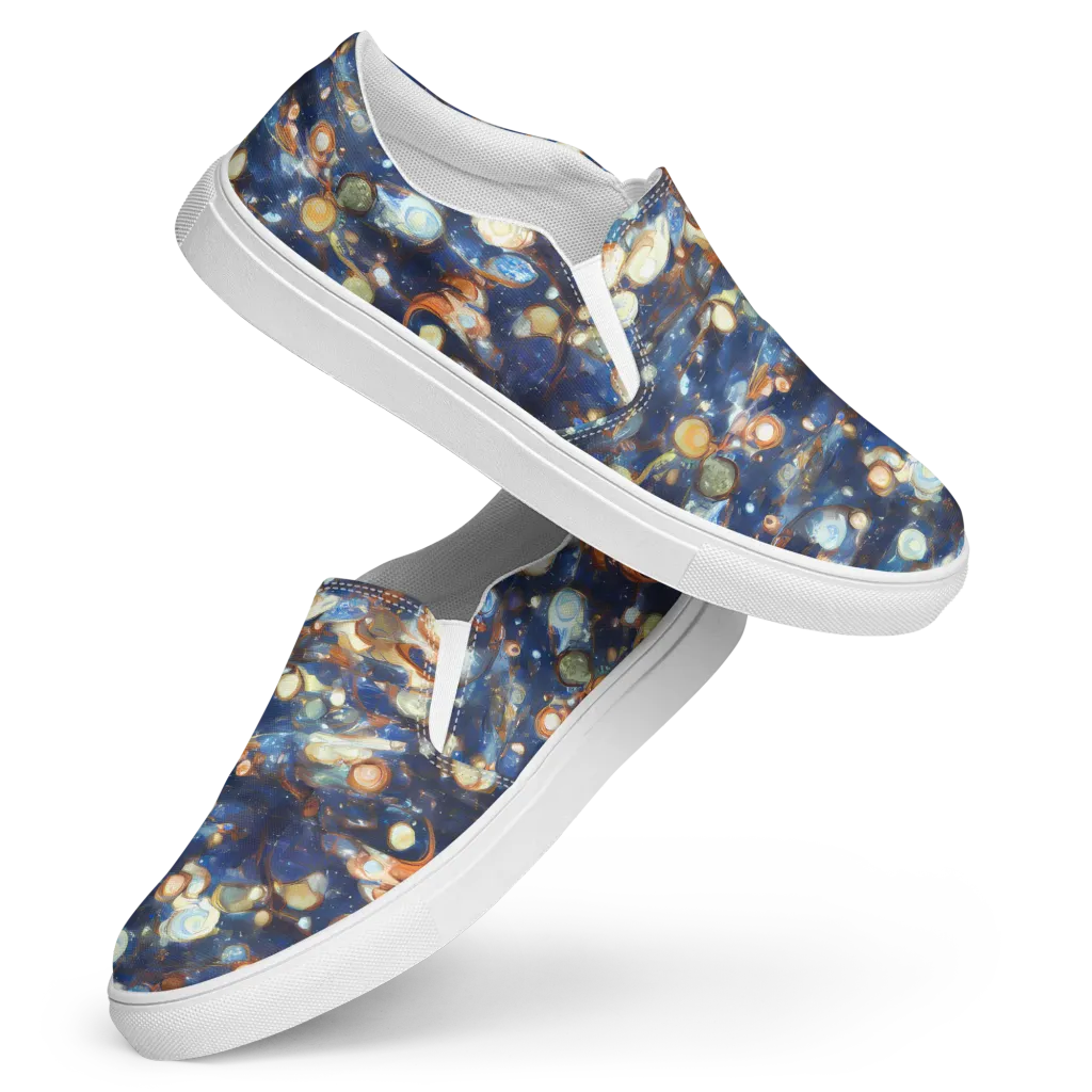 Aurum Cosmos on Women's Slip-On Canvas Shoes — Front