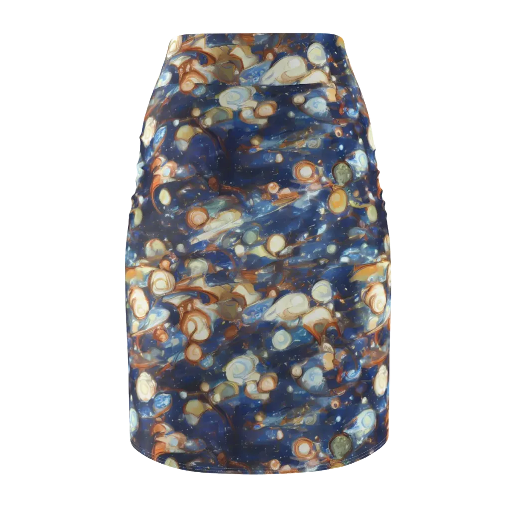 Aurum Cosmos on Pencil Skirt — Back