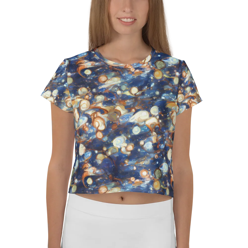 Aurum Cosmos on Crop Tee — Front