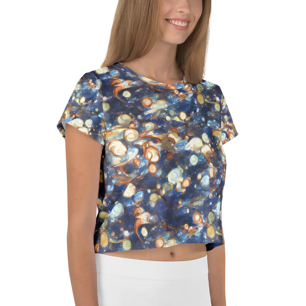 Aurum Cosmos on Crop Tee — Right