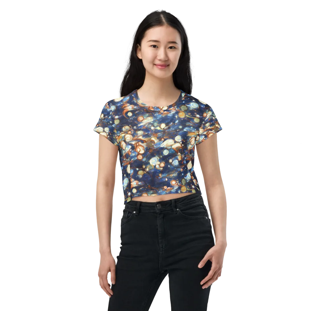 Aurum Cosmos on Crop Tee — Front