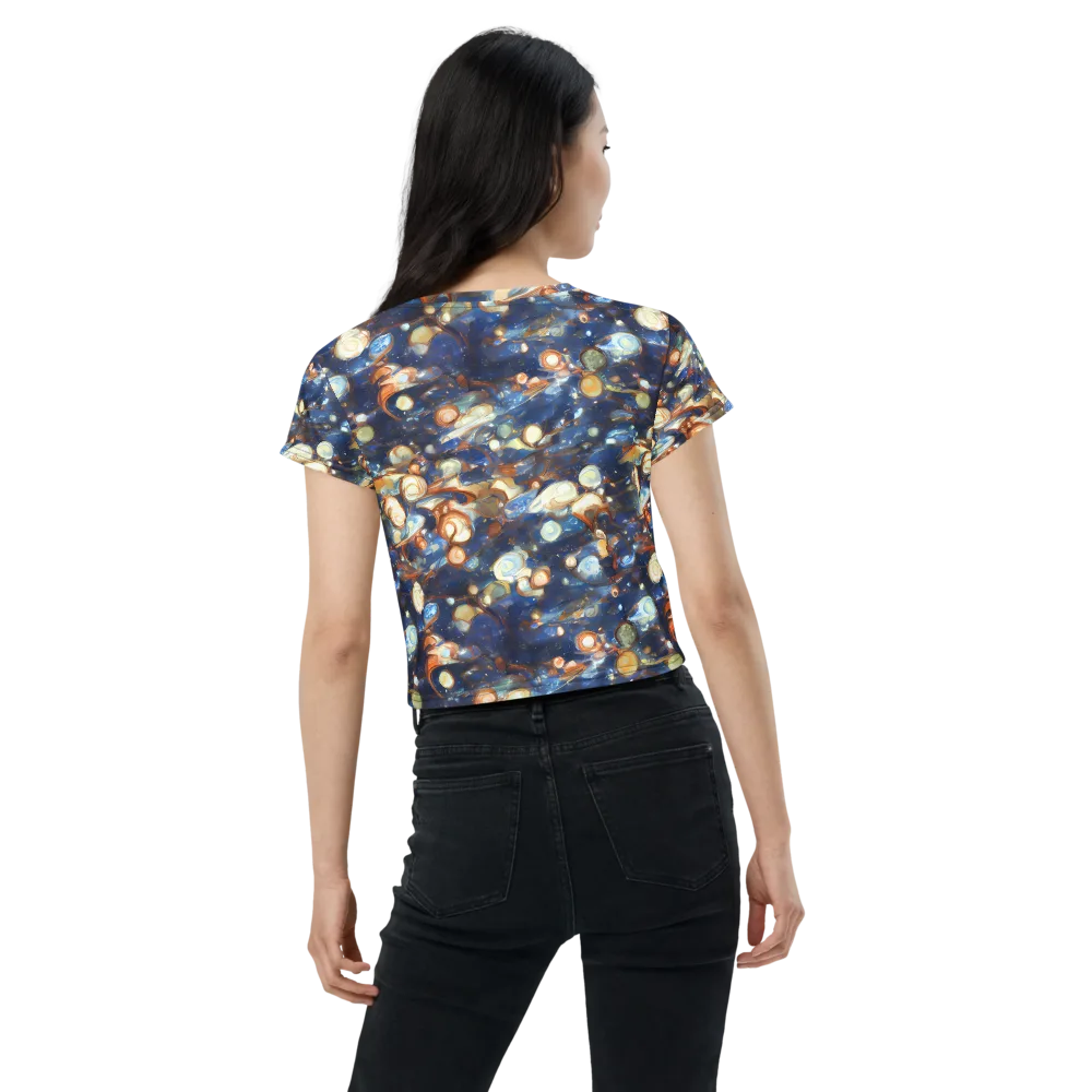 Aurum Cosmos on Crop Tee — Back