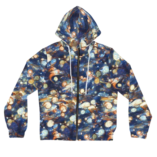 Aurum Cosmos on a Women's Full-Zip Hoodie