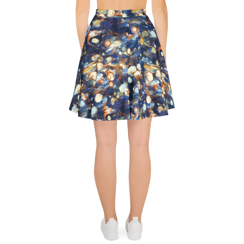 Aurum Cosmos on Skater Skirt — Back