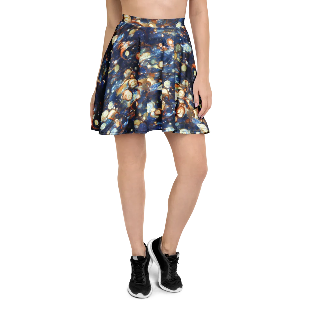 Aurum Cosmos on Skater Skirt — Front