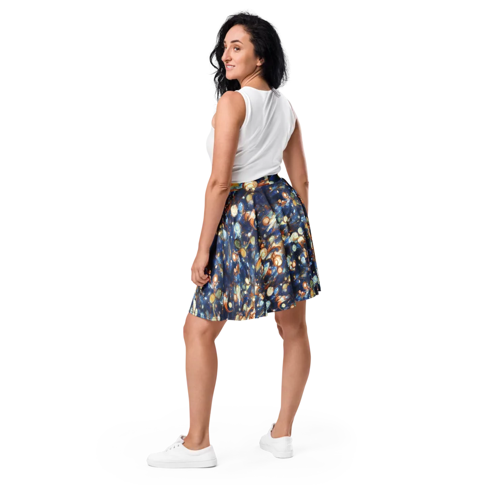 Aurum Cosmos on Skater Skirt — Back