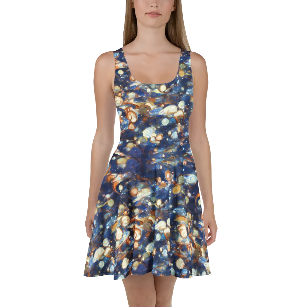 Aurum Cosmos on Skater Dress — Front