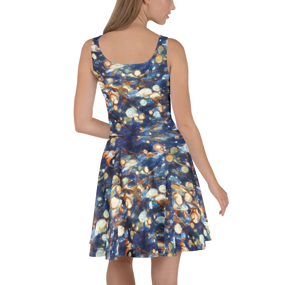 Aurum Cosmos on Skater Dress — Back