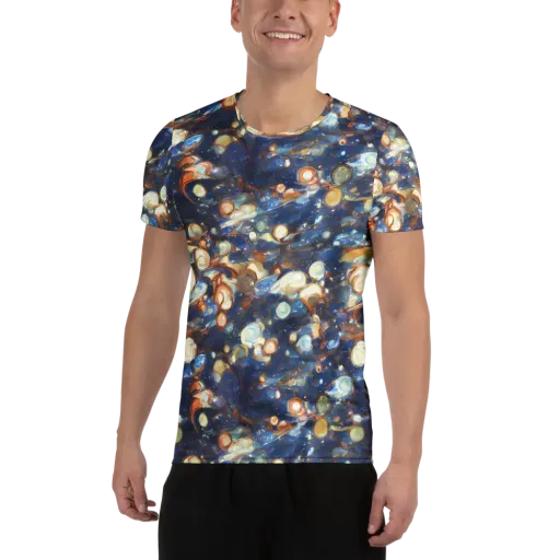 Aurum Cosmos on a Men's Athletic T-Shirt