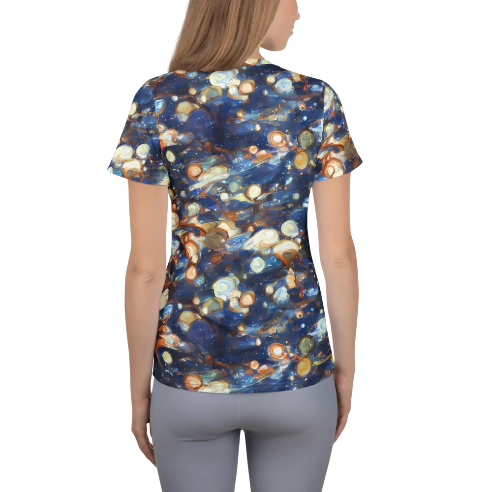 Aurum Cosmos on Women's Athletic T-Shirt — Back