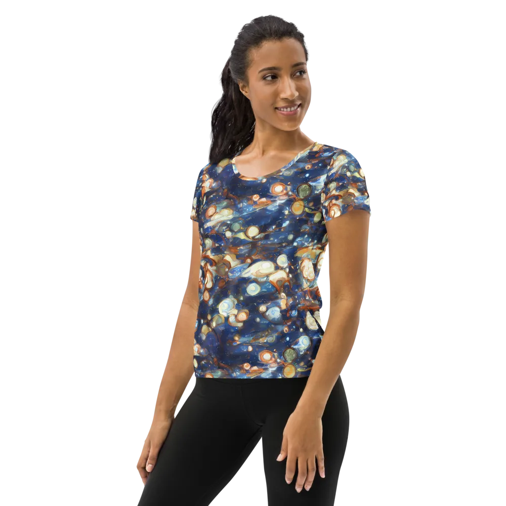 Aurum Cosmos on Women's Athletic T-Shirt — Left