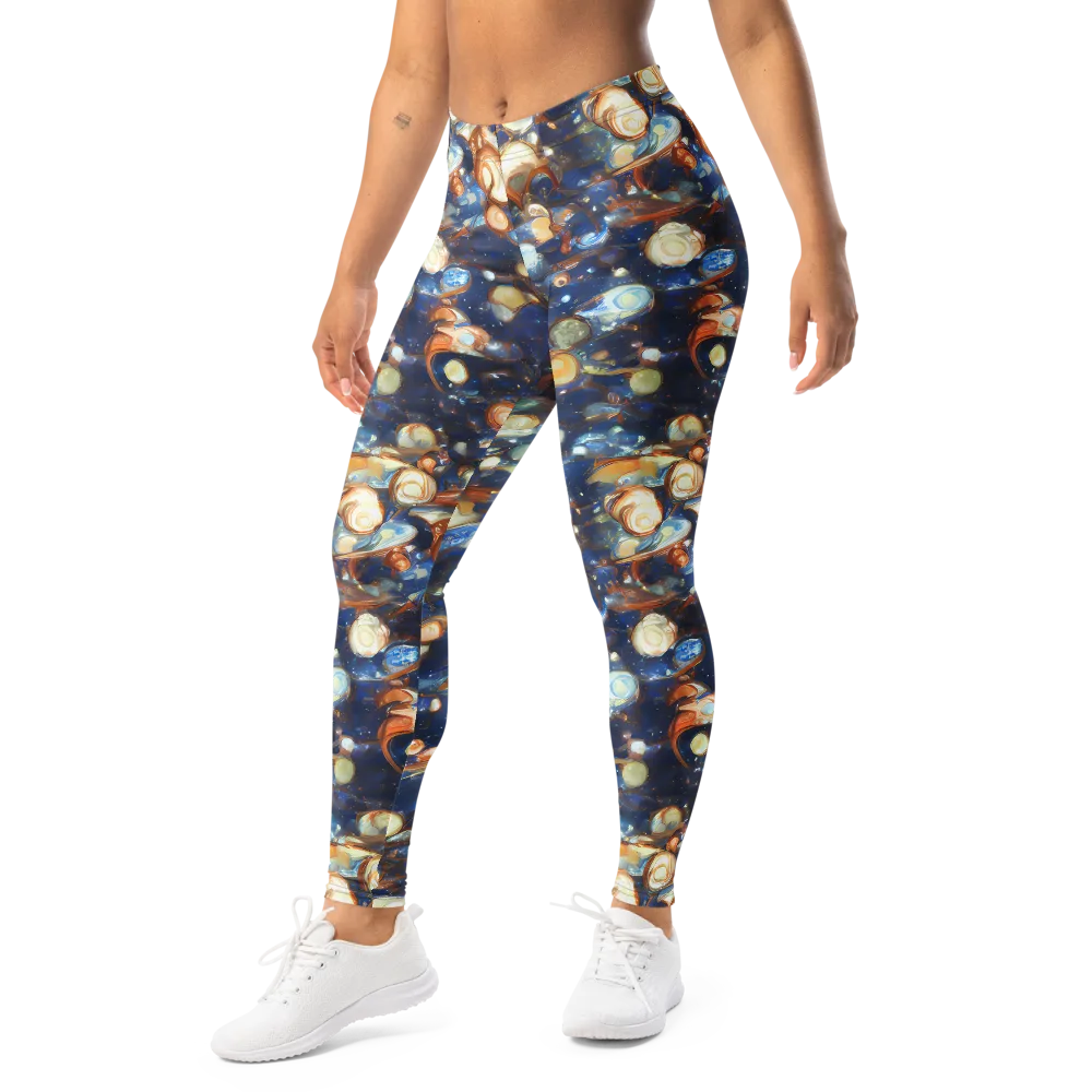 Aurum Cosmos on Leggings — Left Front