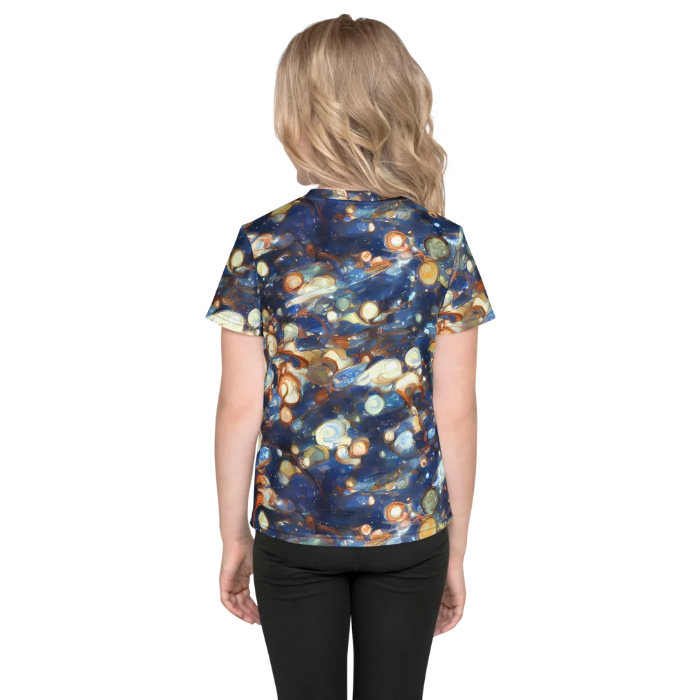 Aurum Cosmos on Kids Crew Neck T-Shirt — Back
