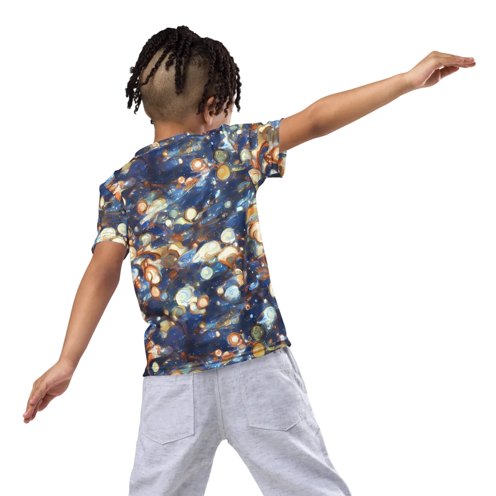 Aurum Cosmos on Kids Crew Neck T-Shirt — Back