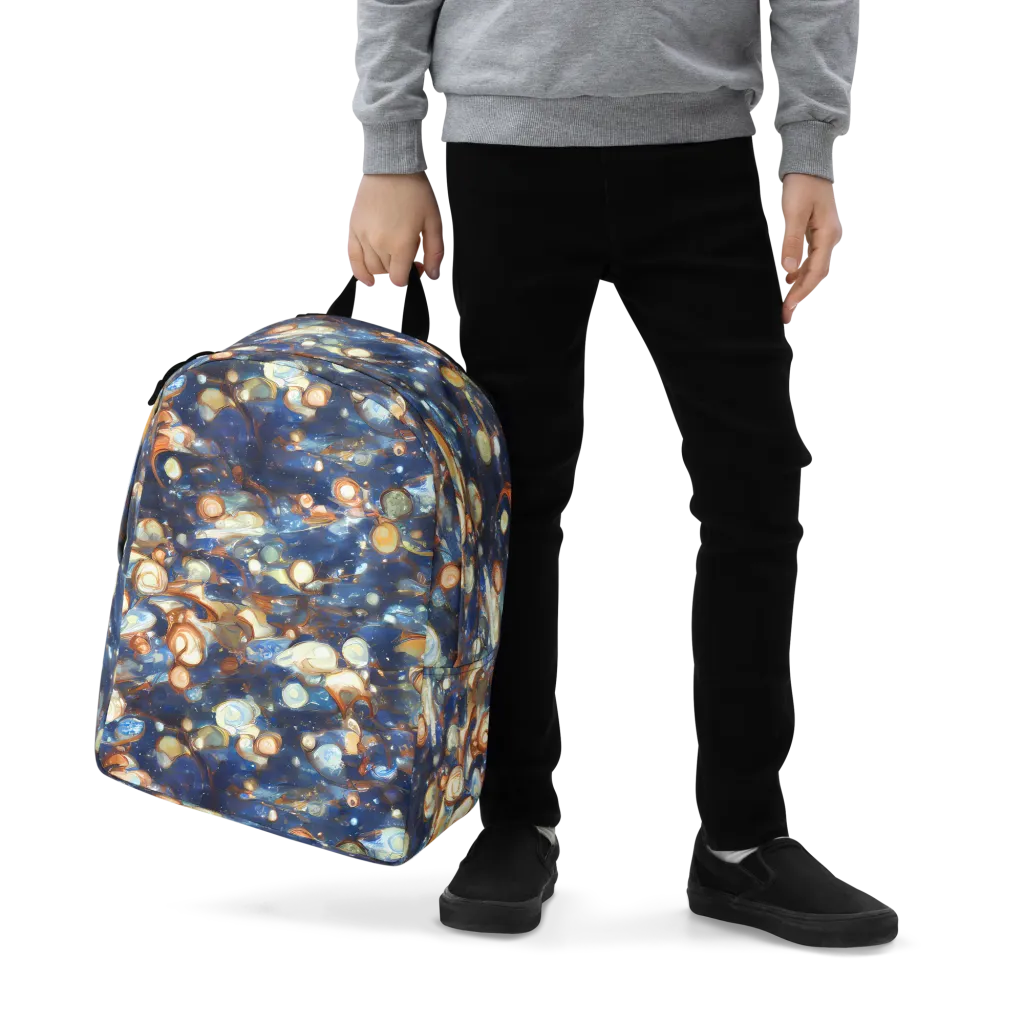 Aurum Cosmos on Minimalist Backpack — Zoomed-in