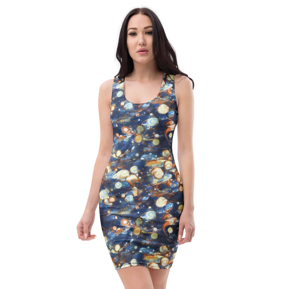 Aurum Cosmos on Bodycon Dress — Front
