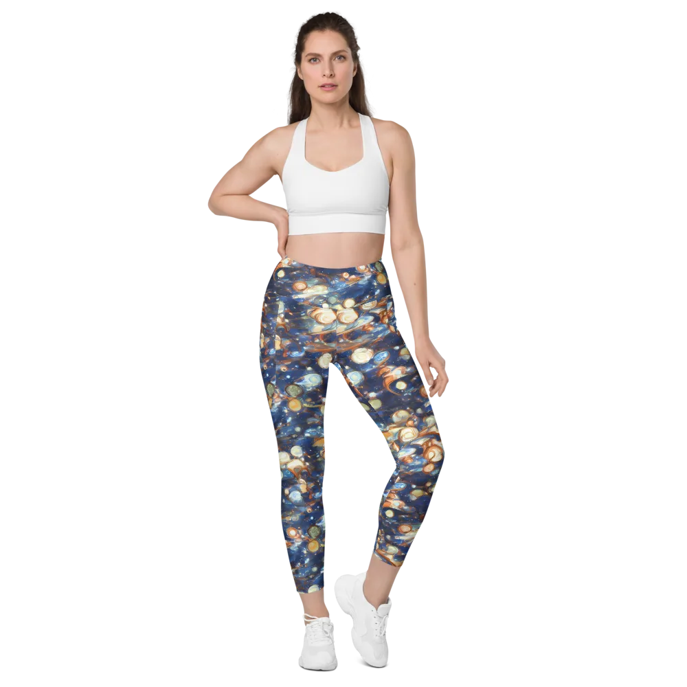 Aurum Cosmos on Leggings with Pockets — Front