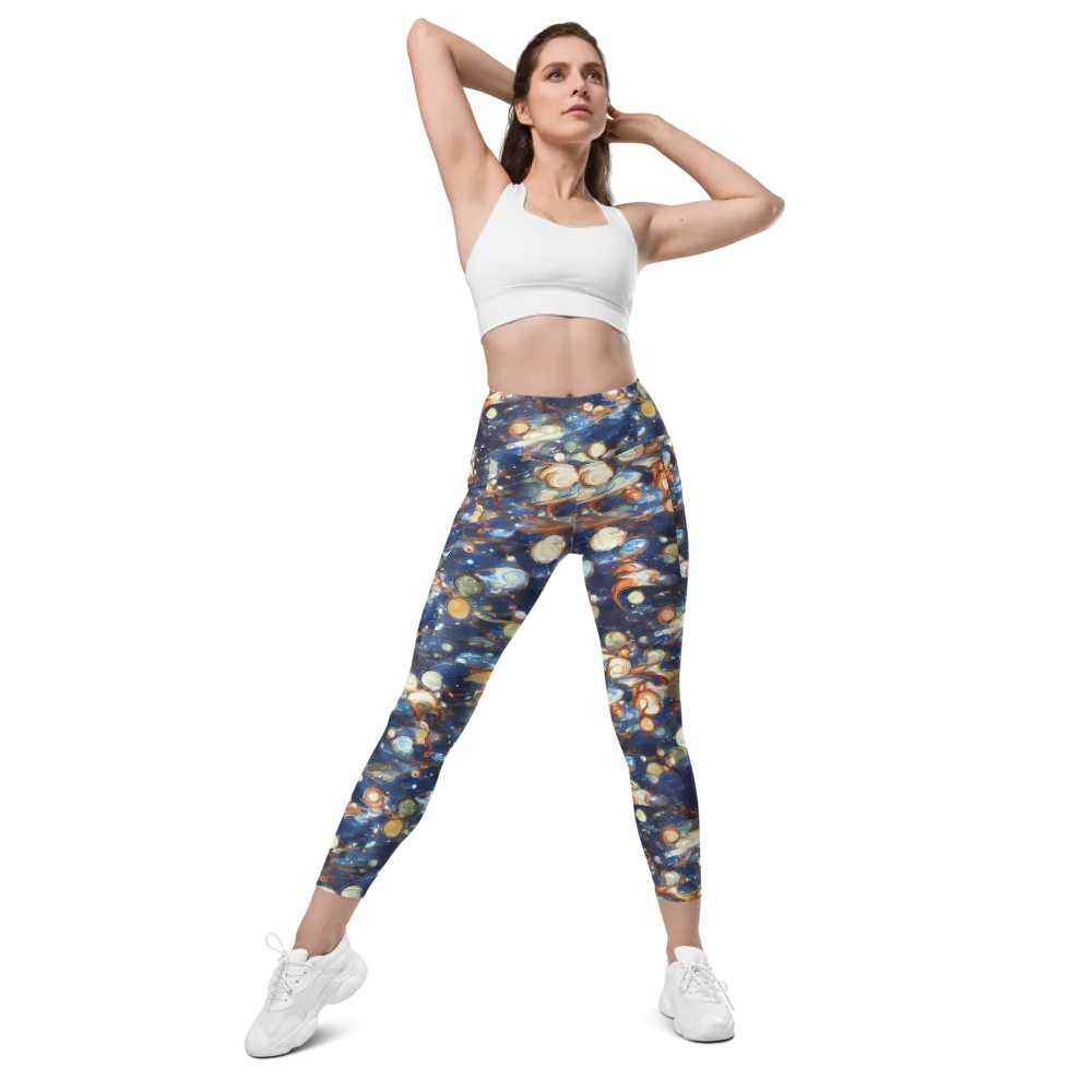 Aurum Cosmos on Leggings with Pockets — Front