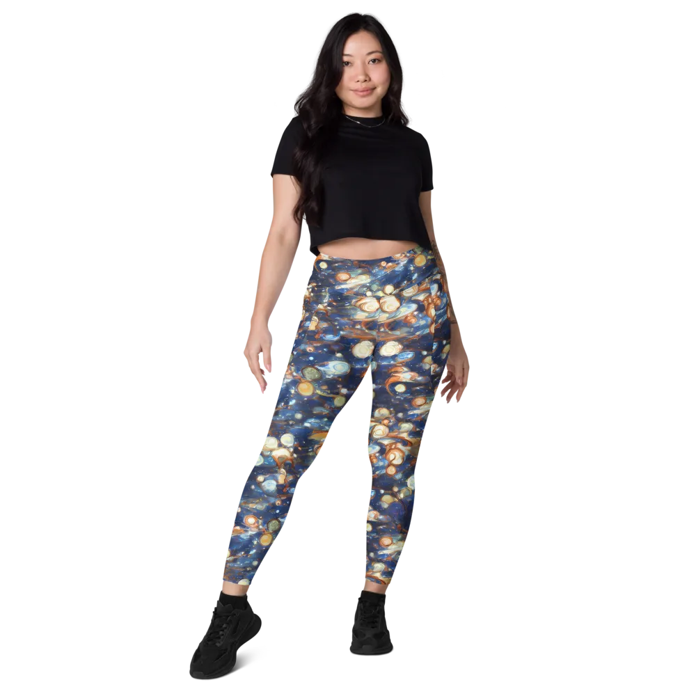 Aurum Cosmos on Leggings with Pockets — Front