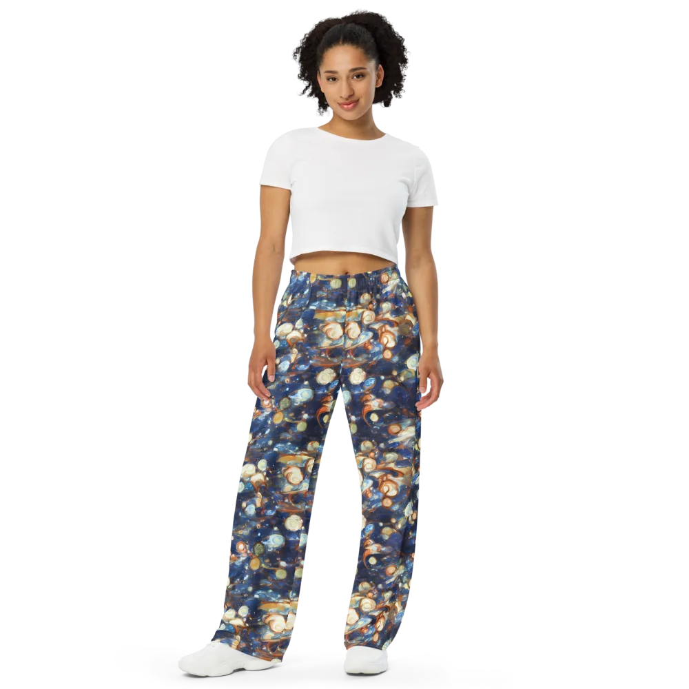 Aurum Cosmos on Wide-Leg Pants — Front